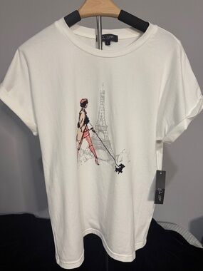 White Paris Graphic Tee by On 12th